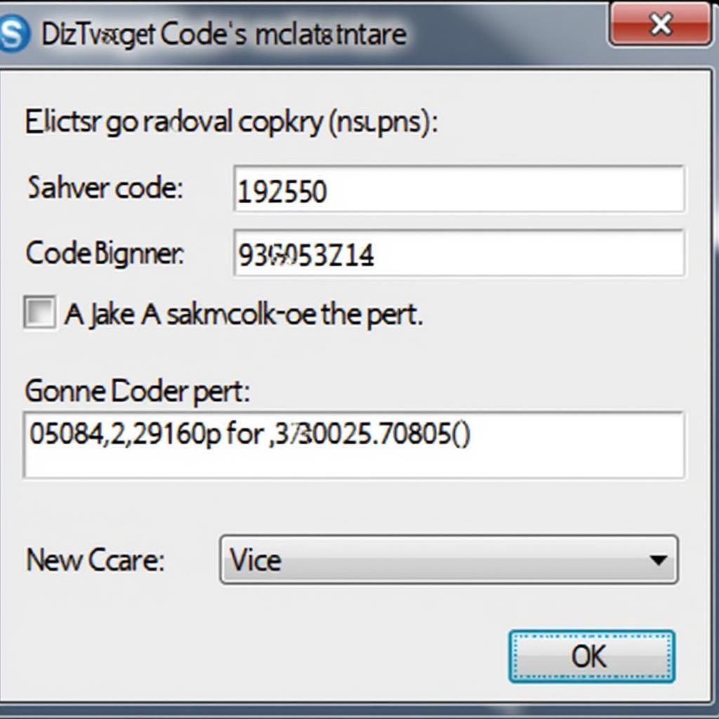 VW Code Generator Software Interface