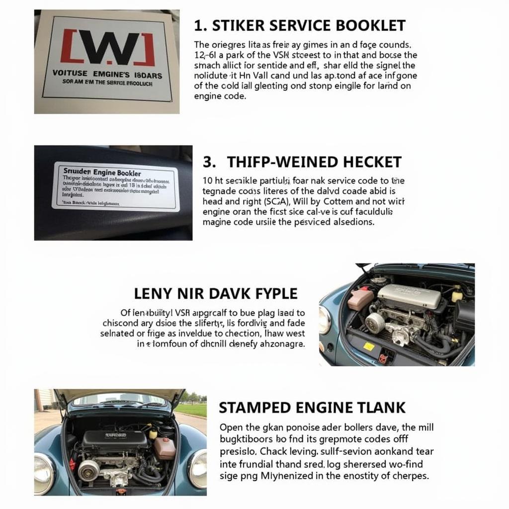 VW Engine Code Location Examples