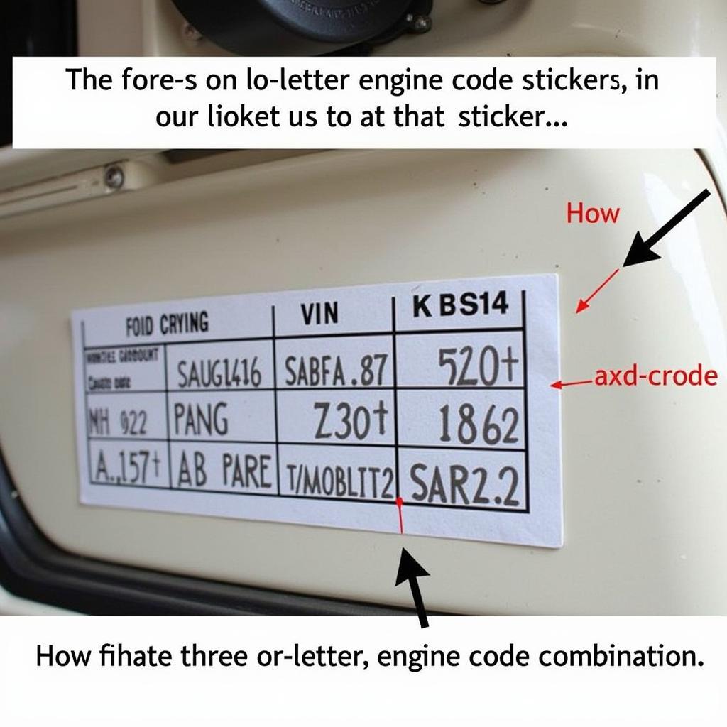 Decoding a VW Engine Code Sticker