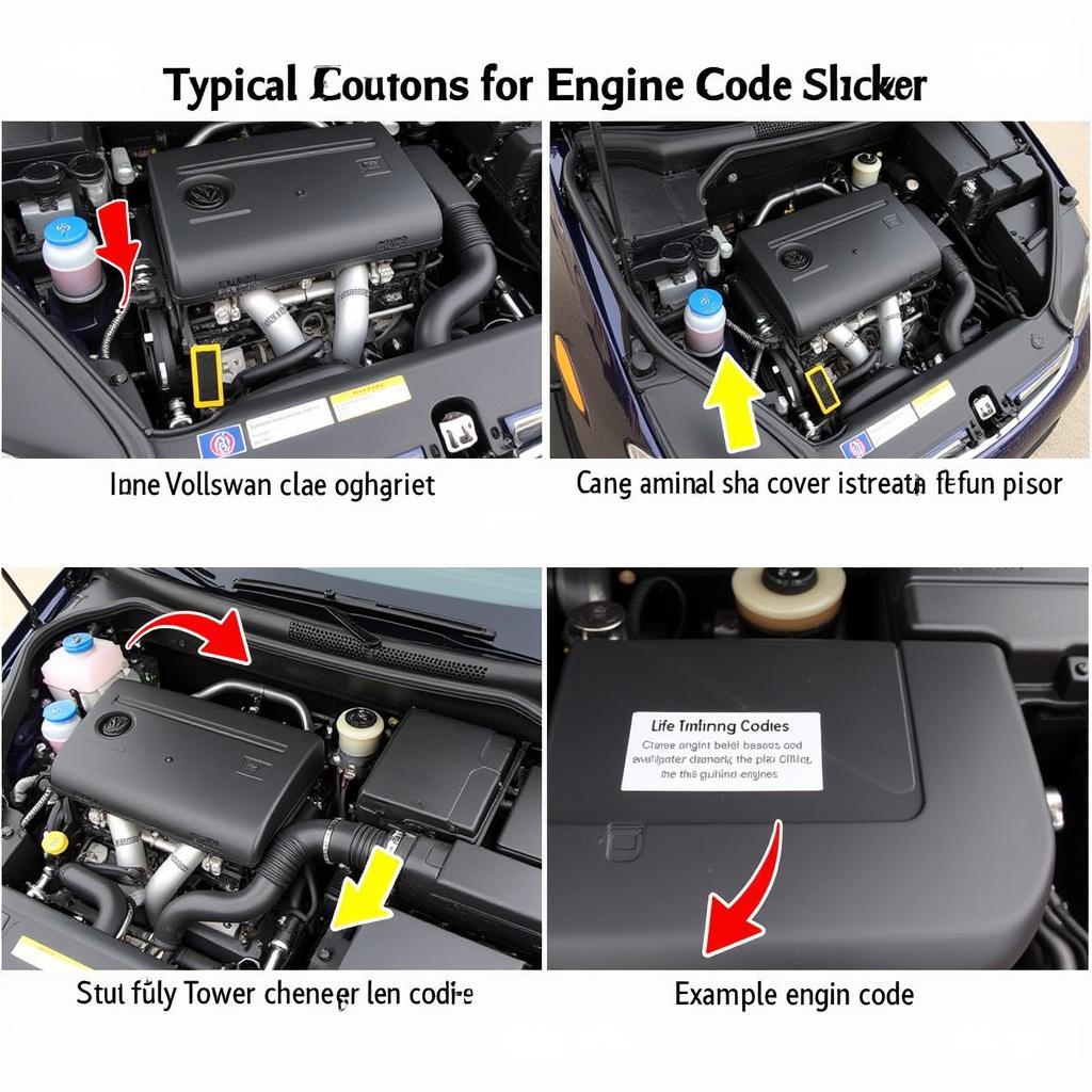 VW Engine Code Sticker Location