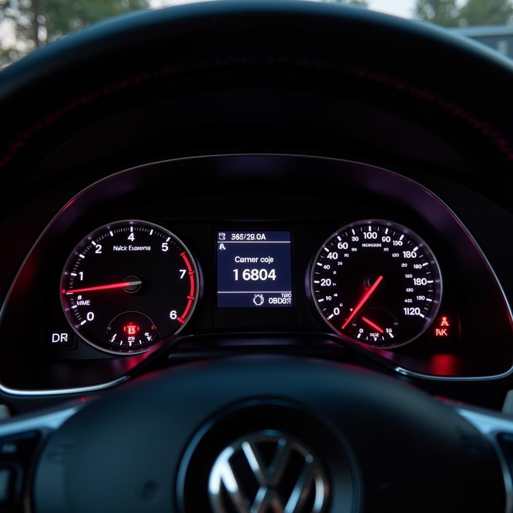 VW Dashboard Displaying Error Code 16804