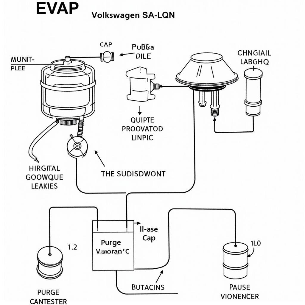 Components of a Volkswagen EVAP System