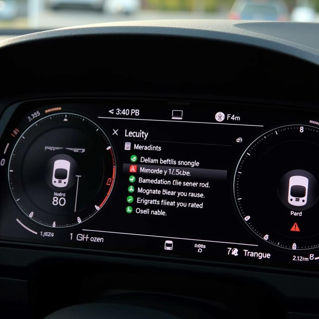 VW Golf Dashboard Display