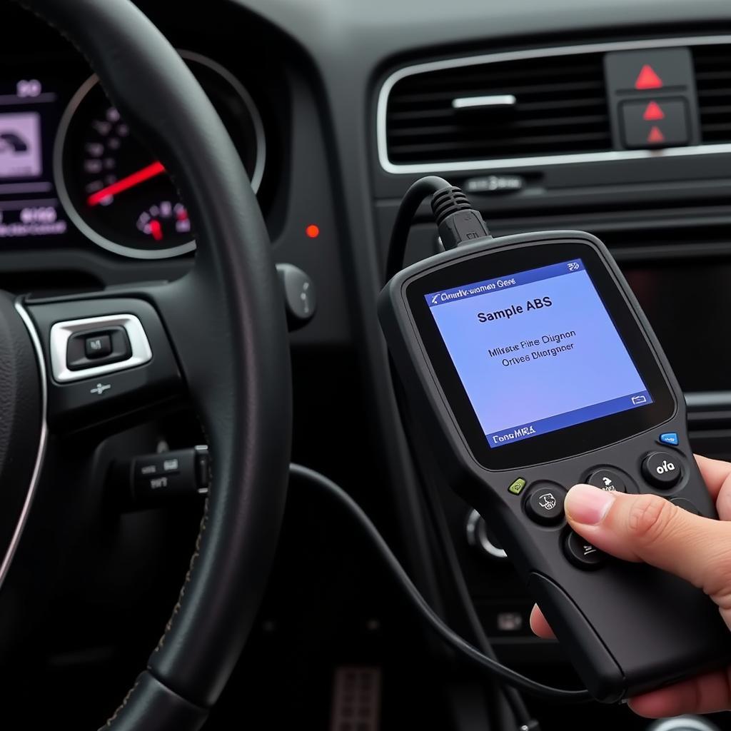 Using an OBD-II Scanner to Diagnose VW Golf Mk4 ABS Fault Codes