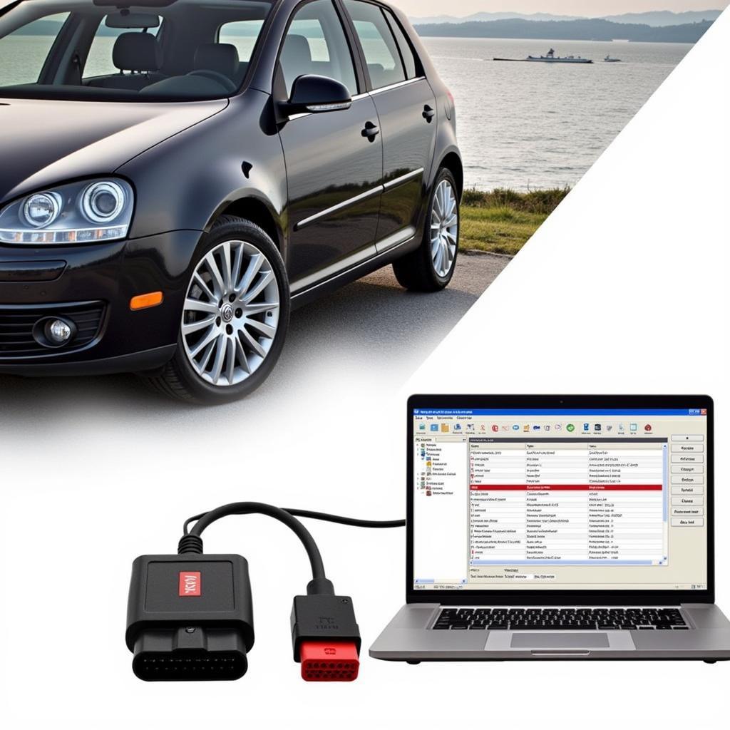 VW Golf Mk5 VAG-COM Cable Connection