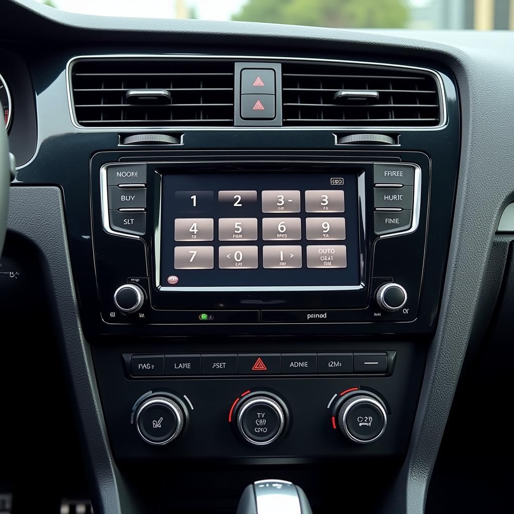 VW Golf Radio Code Entry