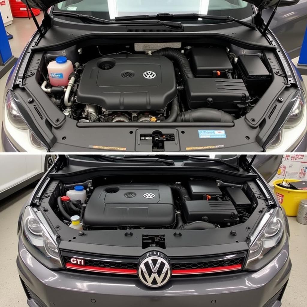 VW GTI Engine After P0011 Code Repair