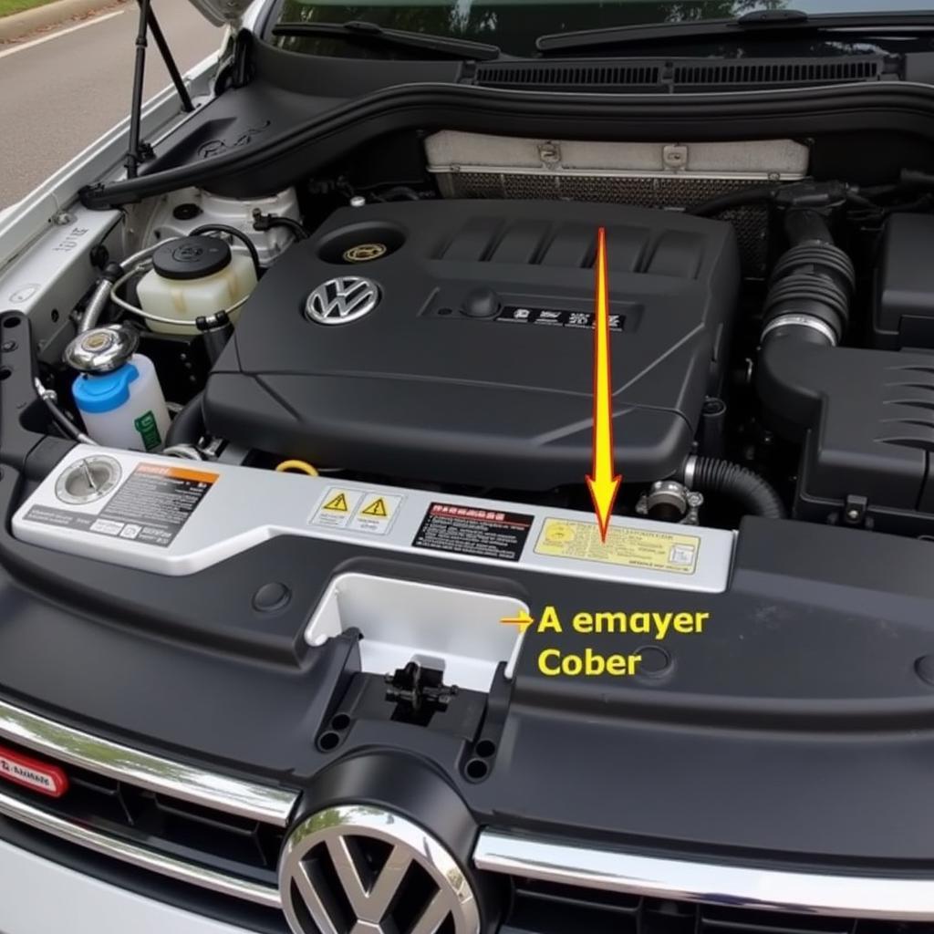 VW Jetta Engine Code Sticker Location