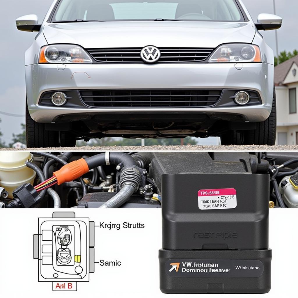 VW Jetta P0221 Throttle Position Sensor Location and Wiring Diagram