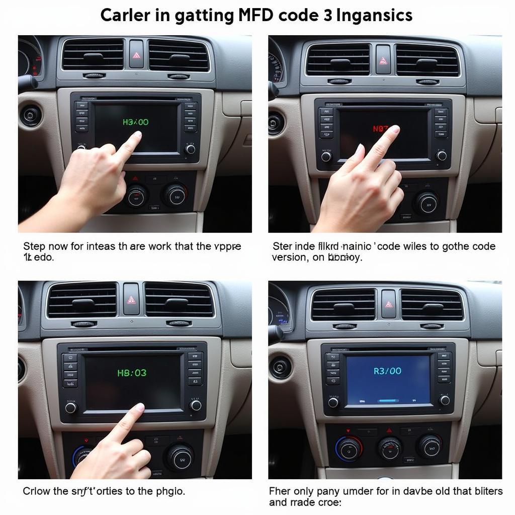 VW MFD Code Entry Process