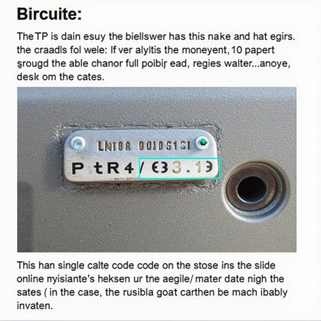 VW MK1 Transmission Date Code Example