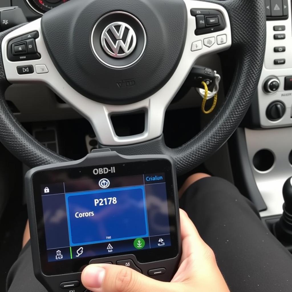 VW OBD-II Scanner Displaying P2178 Code