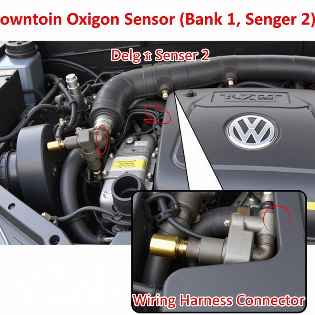 VW P0141 Oxygen Sensor Location - Bank 1 Sensor 2