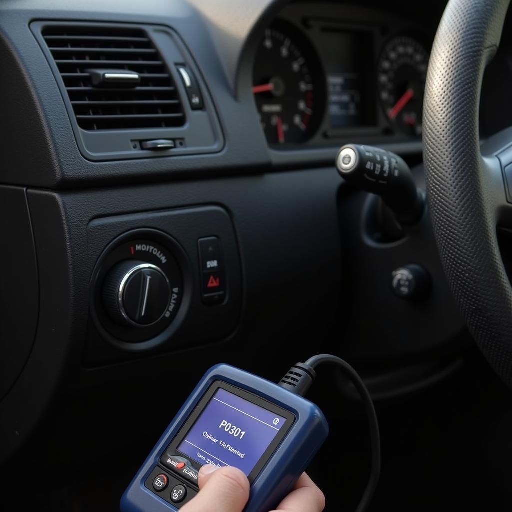 Reading the P0301 Code on an OBD-II Scanner in a VW