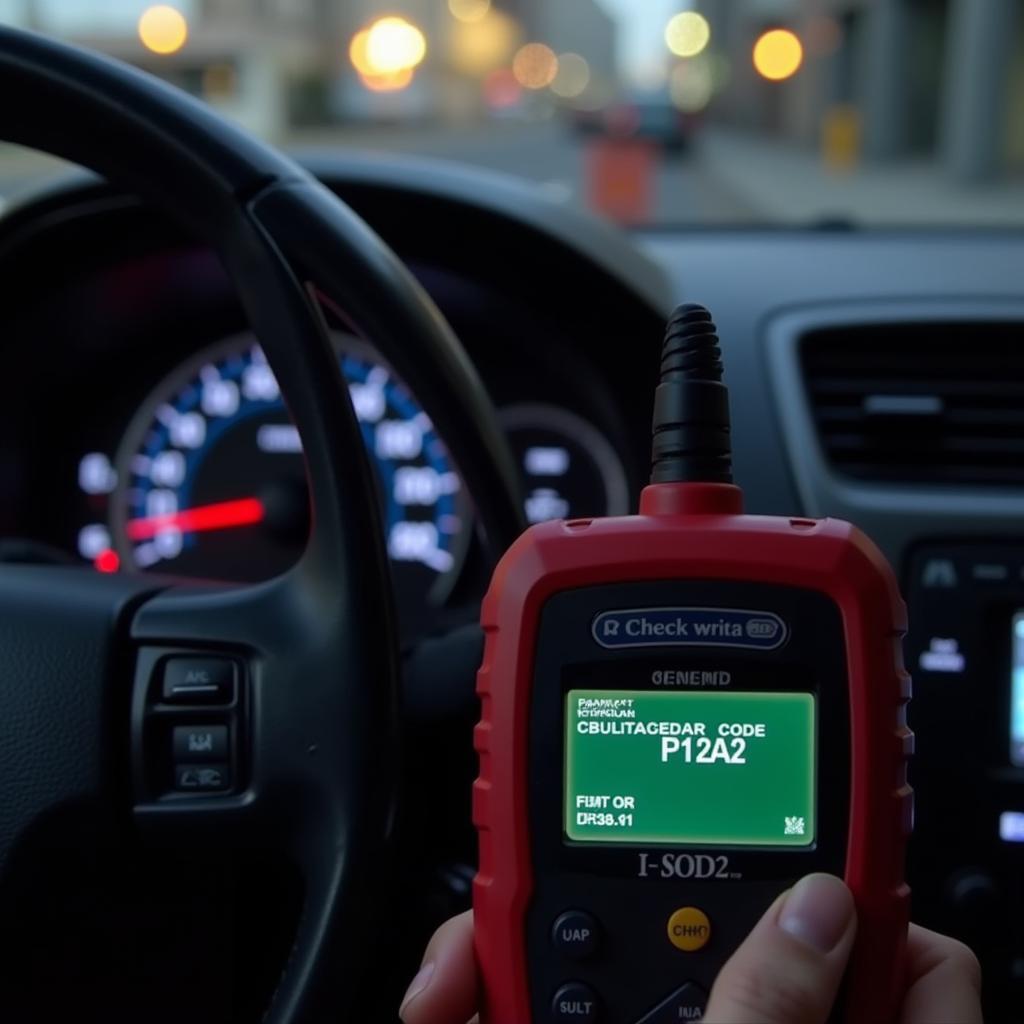 VW P12A2 Code Displayed on an OBD2 Scanner