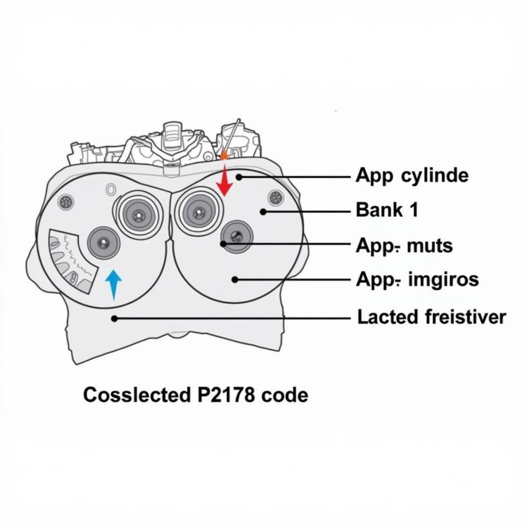 VW P2178 Engine Diagram Showing Bank 1