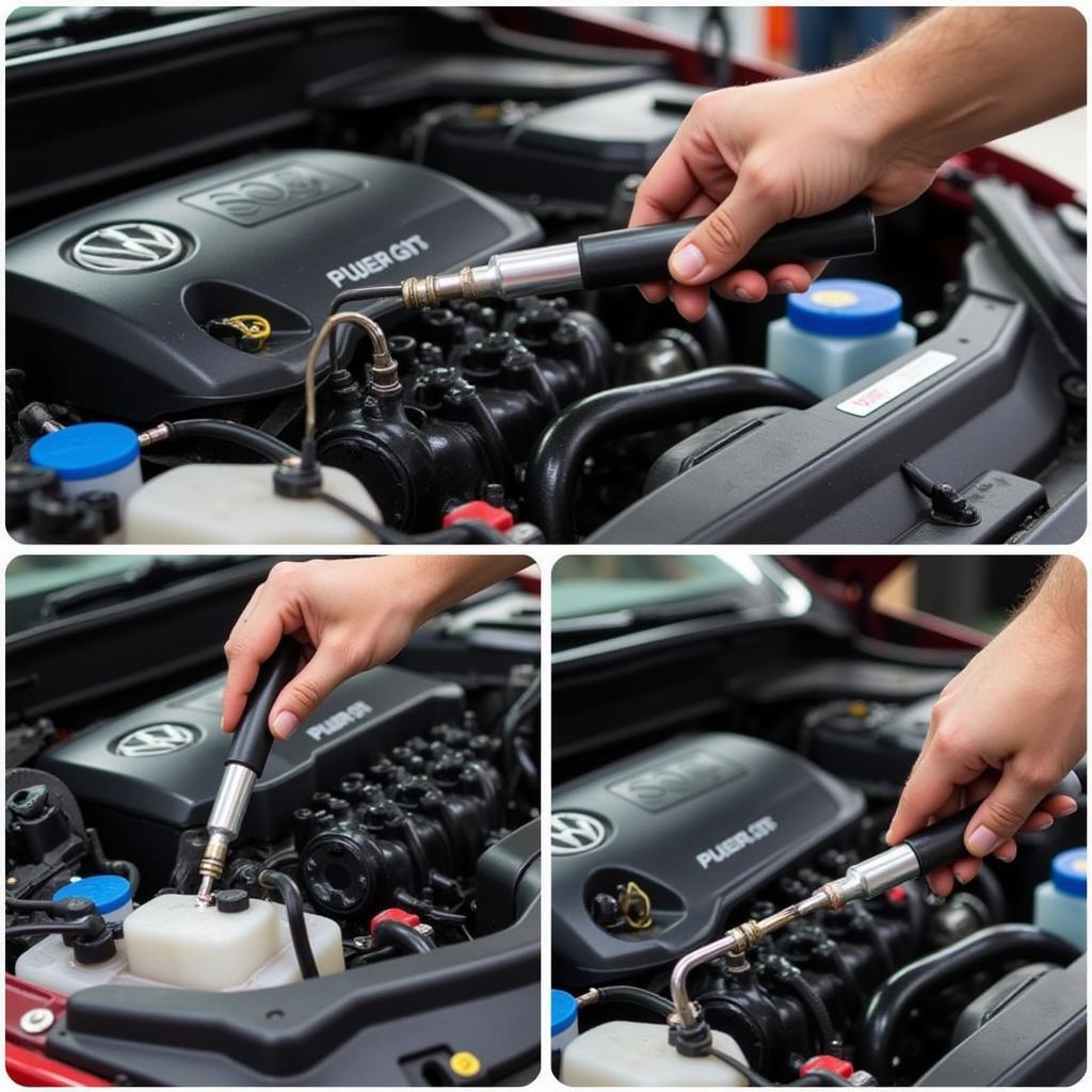 Cleaning Fuel Injectors on a VW Engine