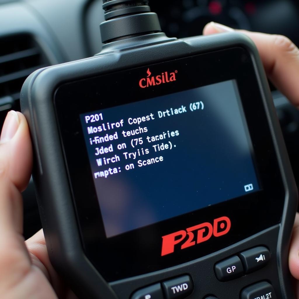 OBD-II Scanner Displaying P2201 Code