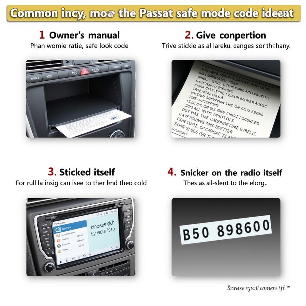 VW Passat Radio Safe Mode Code Location