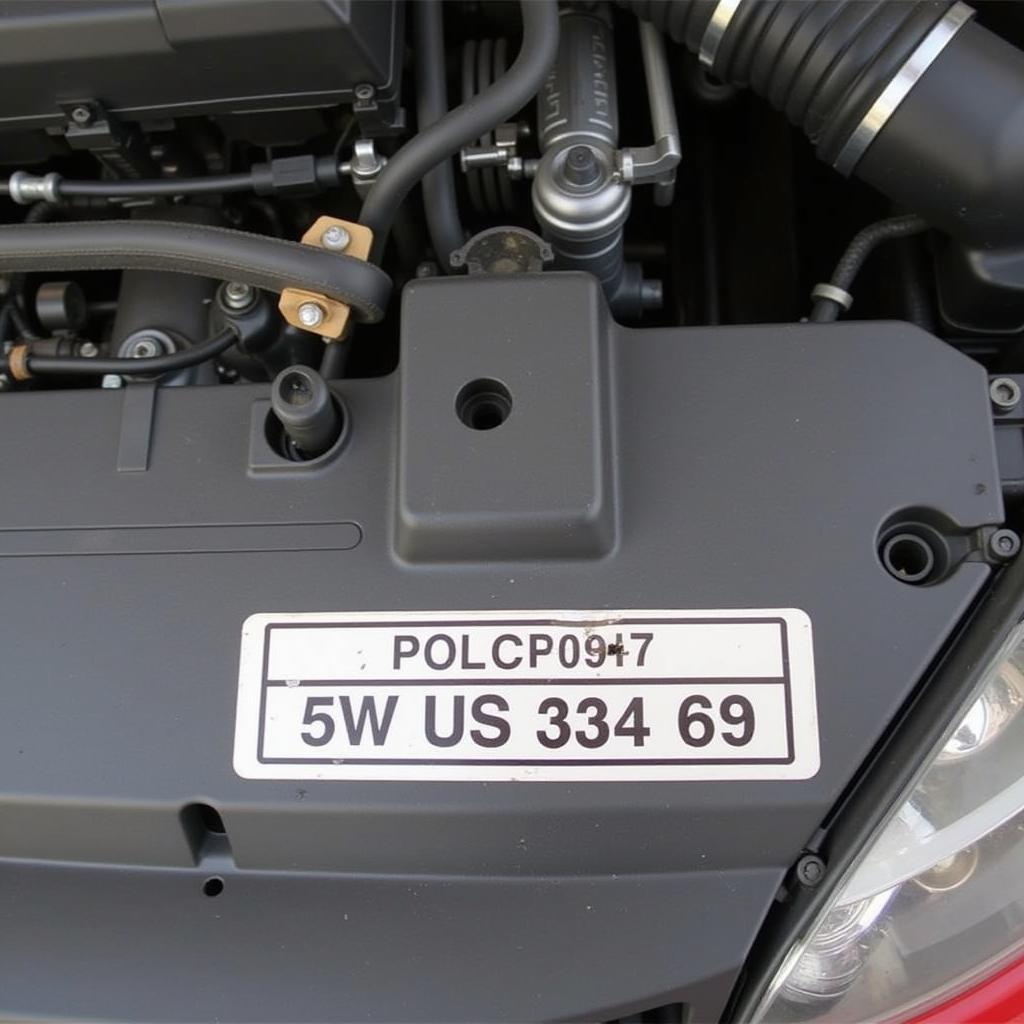 VW Polo Engine Code Location: Finding the engine code on a VW Polo engine.