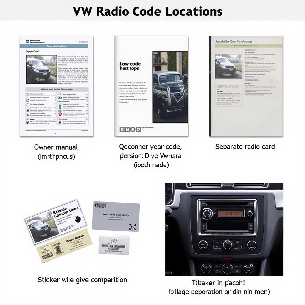 VW Radio Code Location in Documentation