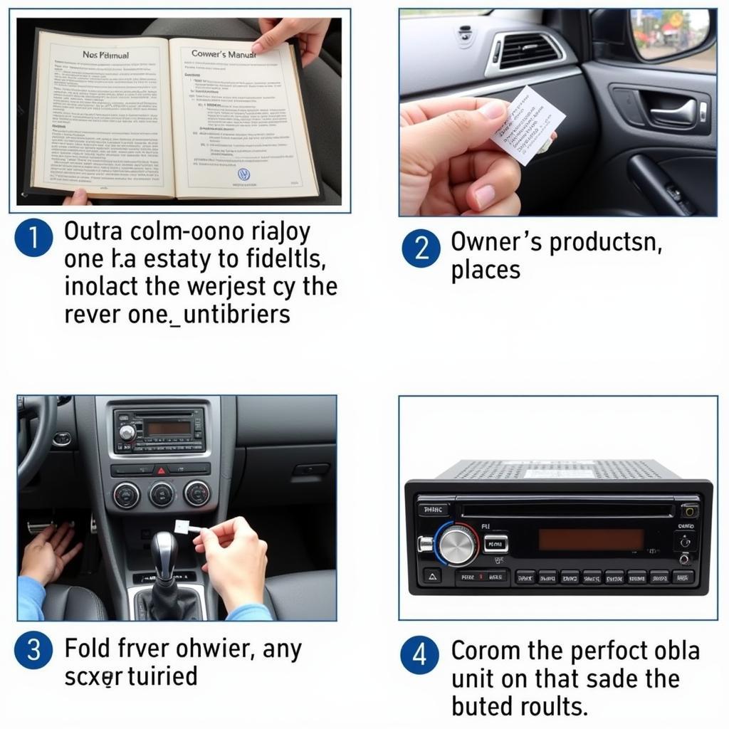 VW Radio Code Location Examples