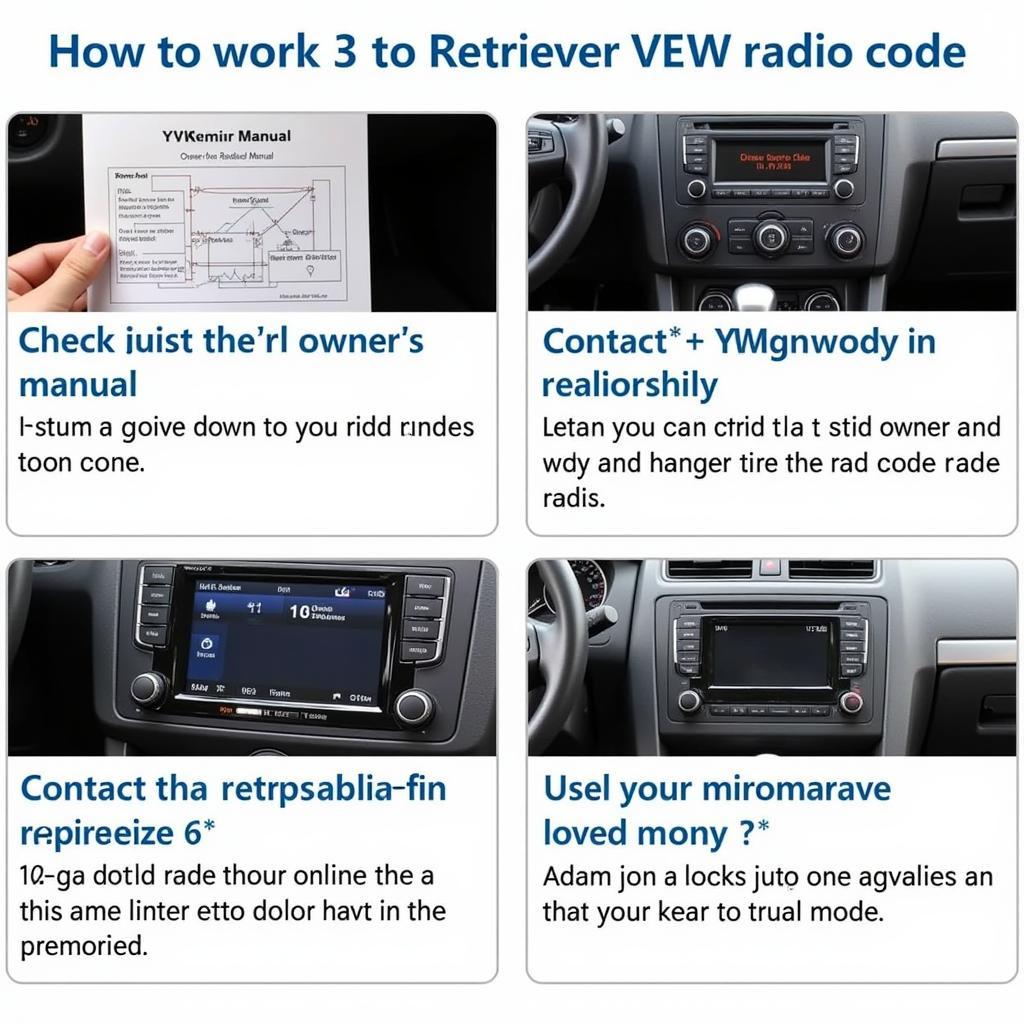 VW Radio Code Retrieval Methods