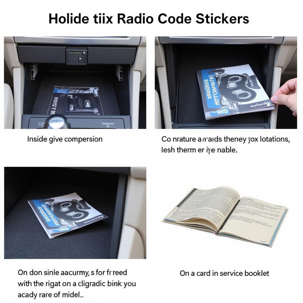 VW Radio Code Sticker Locations