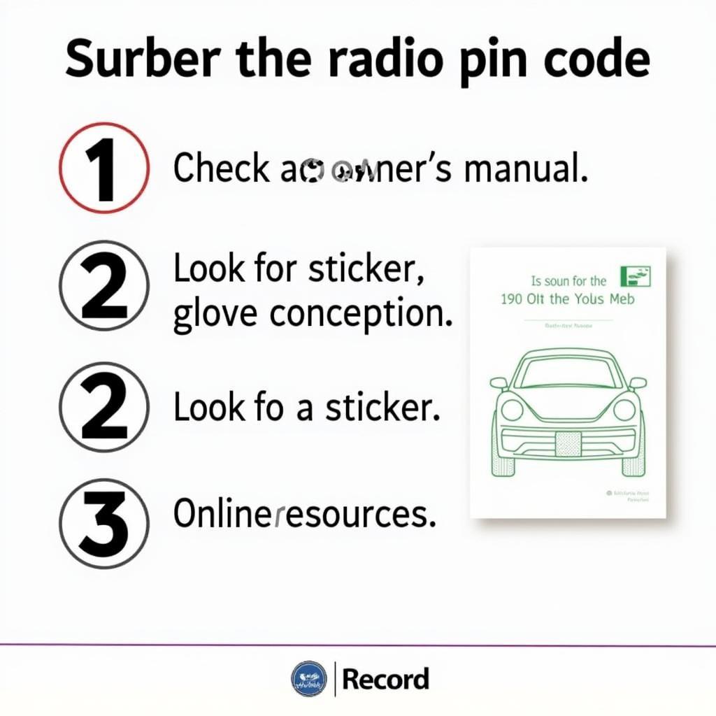 VW Radio Pin Code Retrieval Methods