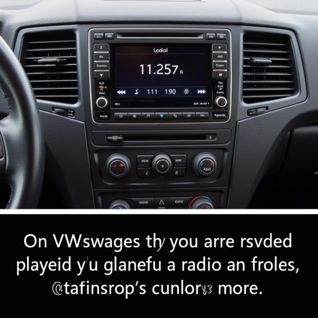 VW Radio Playing Music