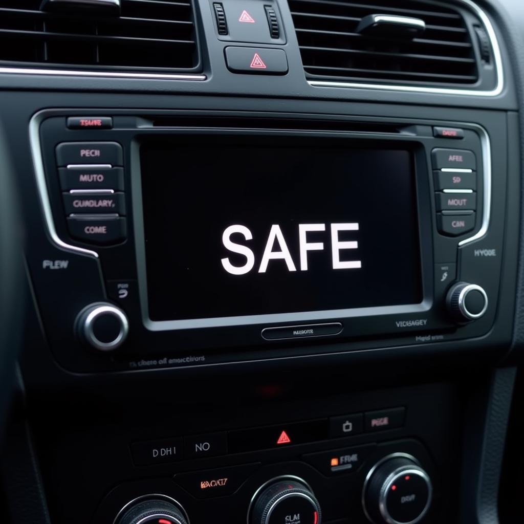 VW Radio Showing "SAFE" Mode