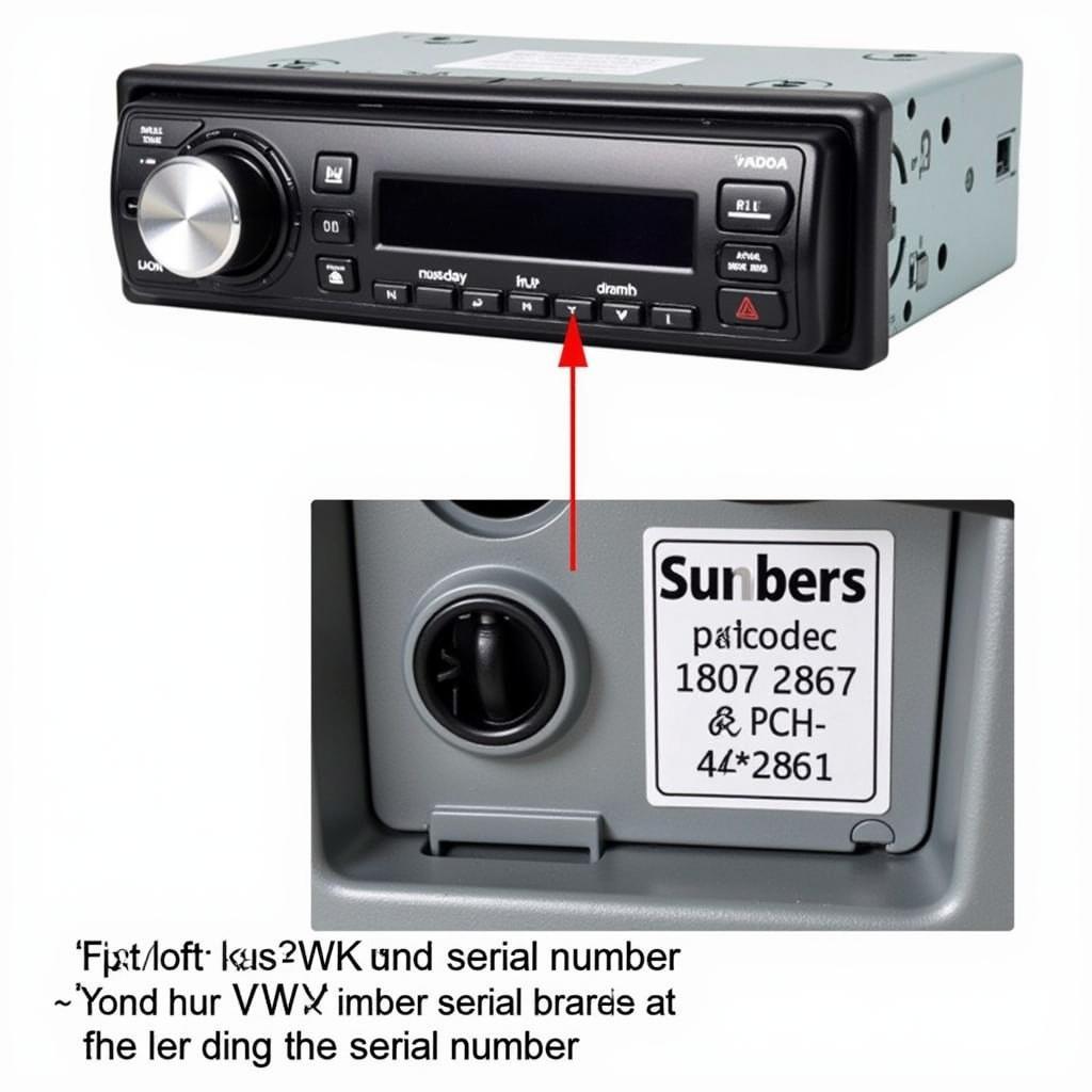 VW Radio Serial Number Location Example