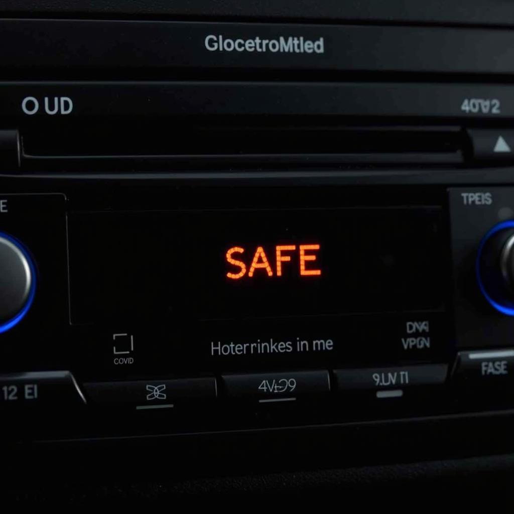 VW RCD 310 Radio Display Showing SAFE Code