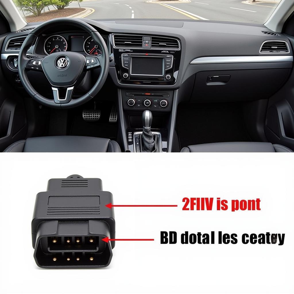 VW Tiguan 5N OBD-II Port Location