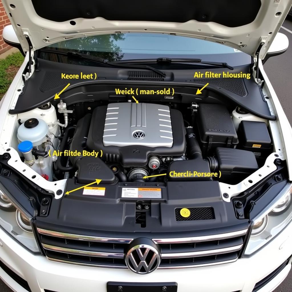 VW Touareg Engine Bay Overview