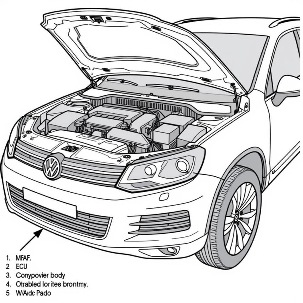 VW Touareg Engine Compartment