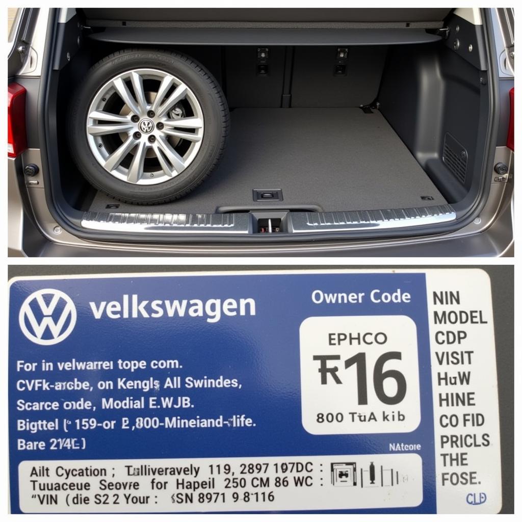 VW Touareg Model Code Location