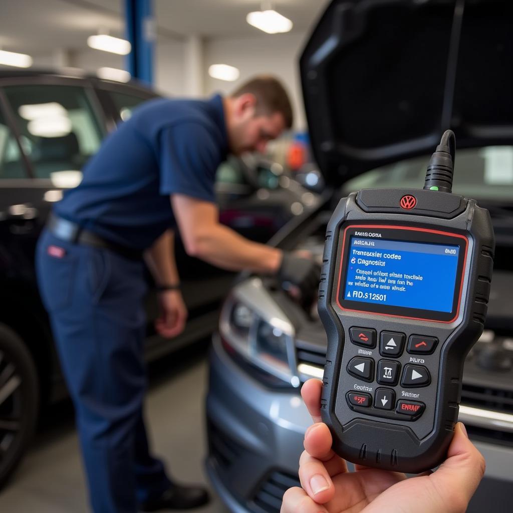 VW Transaxle Codes Diagnostic Tool in Action