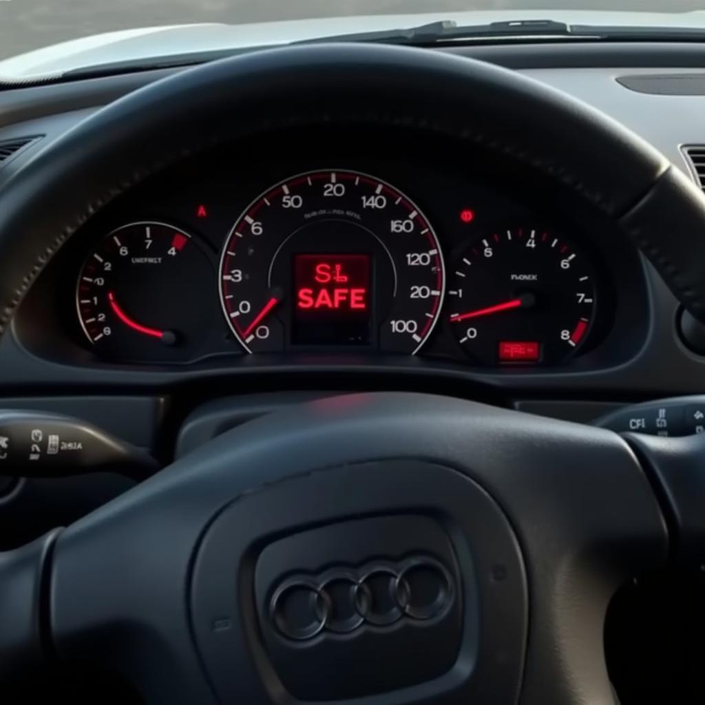 2001 Audi A4 Dashboard Displaying Safe Mode