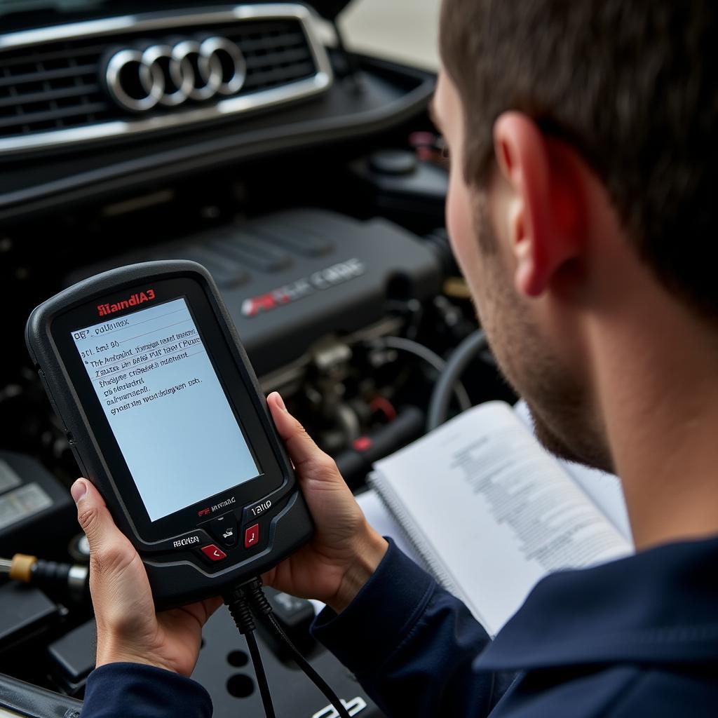 2003 Audi A4 Error Code Scanner in Use