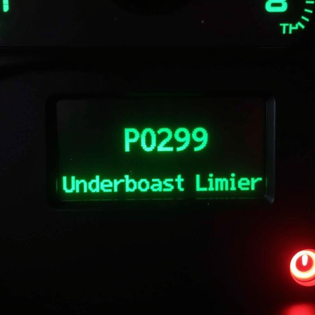 2006 Audi A4 2.0T Dashboard Displaying the P0299 Code