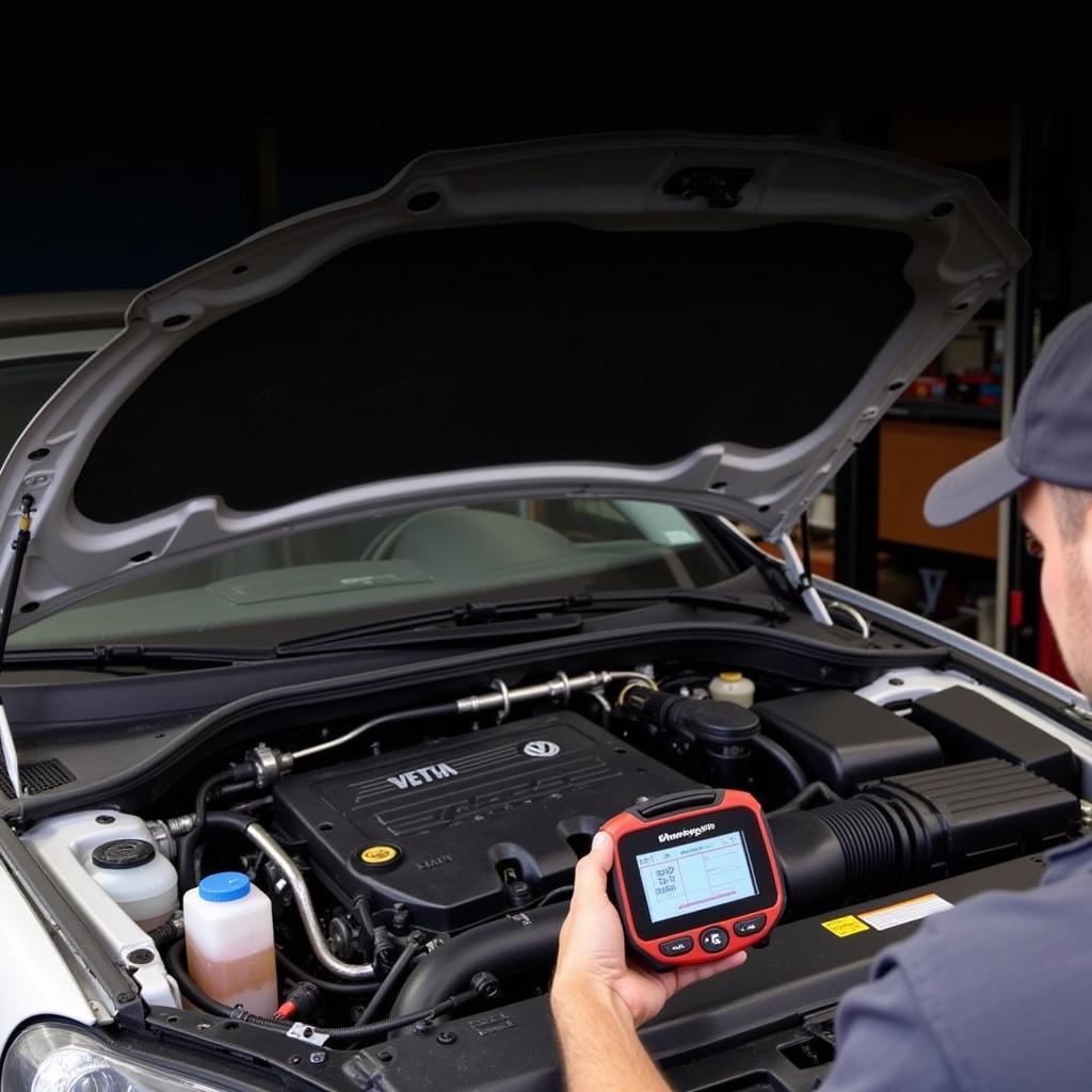 Inspecting the Engine Bay of a 2006 VW Jetta 2.5