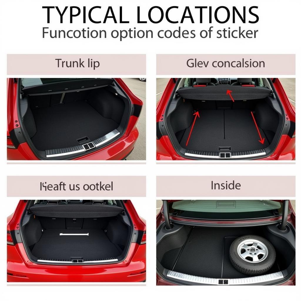 2012 Audi Options Codes Sticker Location