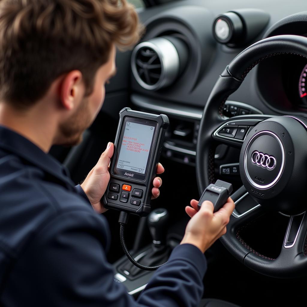 Audi A3 Diagnostic Code Reader in Action