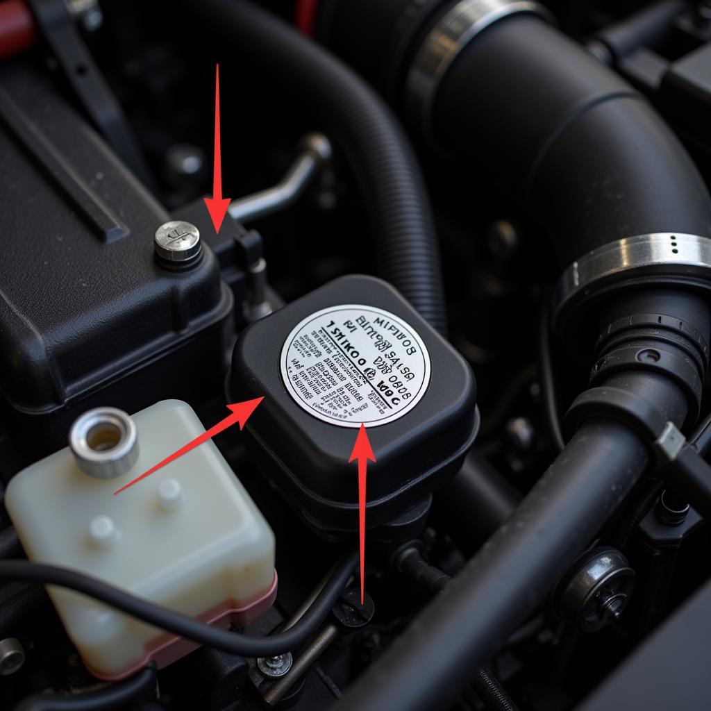 Audi A3 Engine Bay Engine Code Highlighted