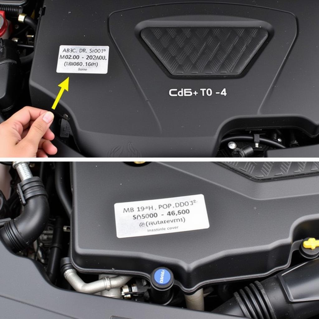 Audi A3 Engine Code Sticker Location