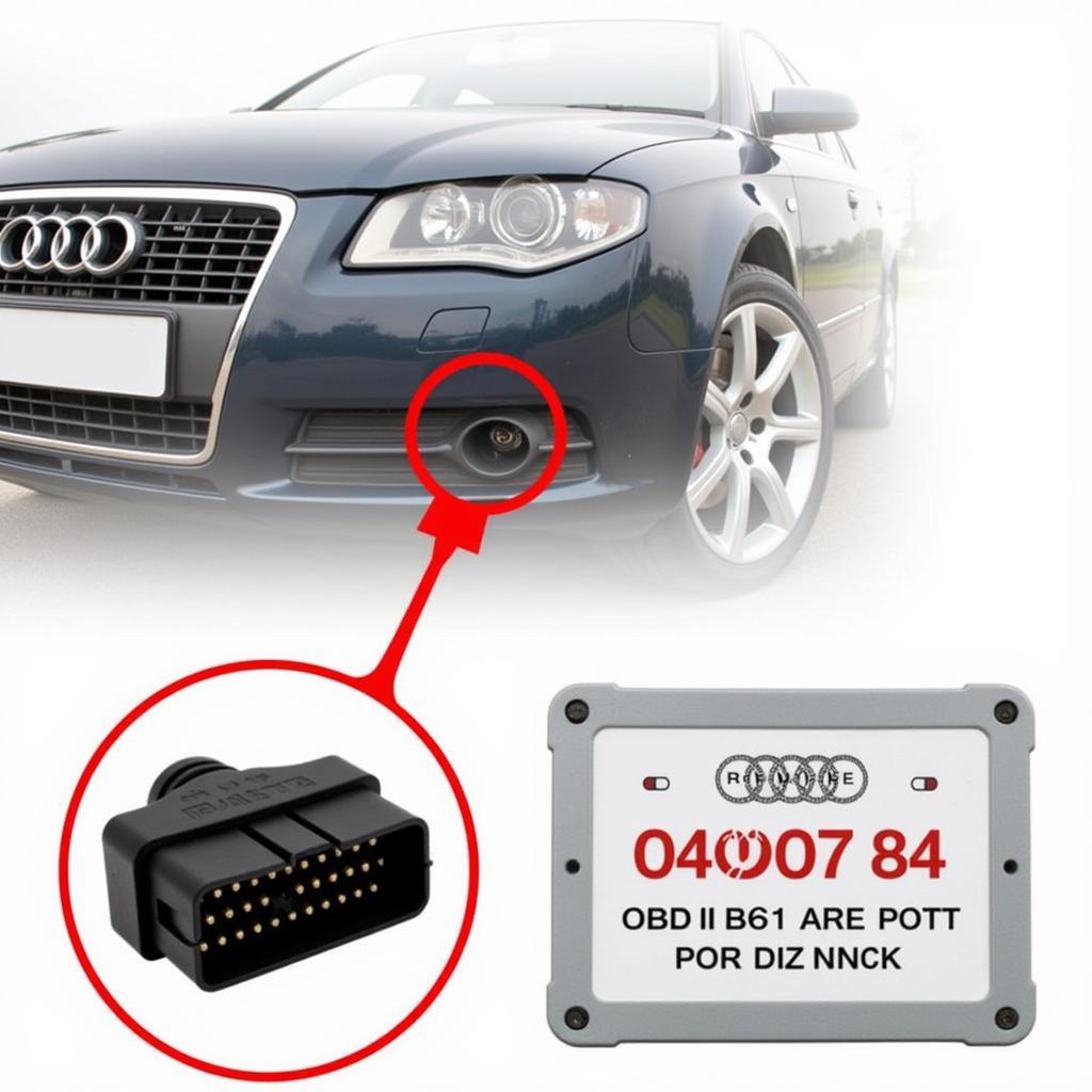 Audi A4 B7 2.0TFSI OBD-II Port Location