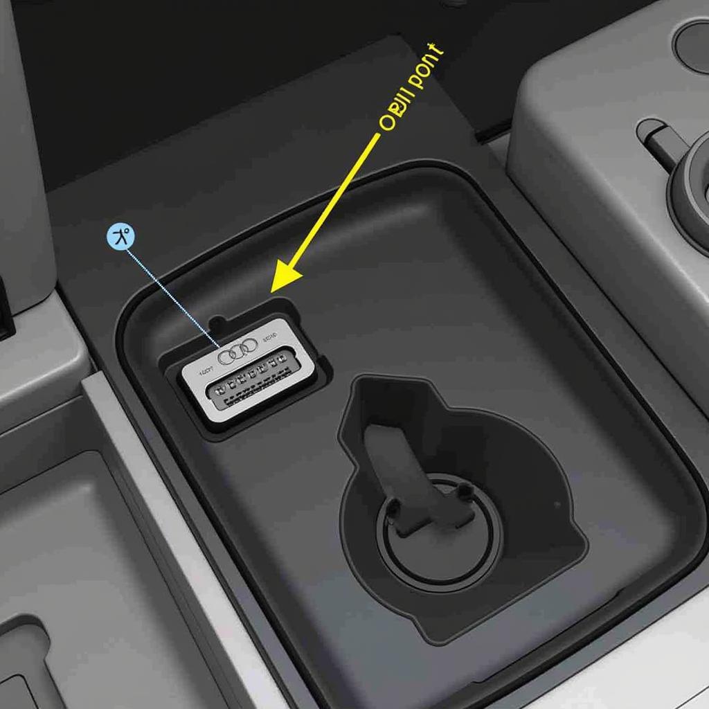 Audi A4 B8 OBD-II Port Location