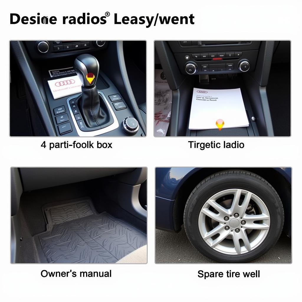 Audi A4 Radio Code Sticker Location