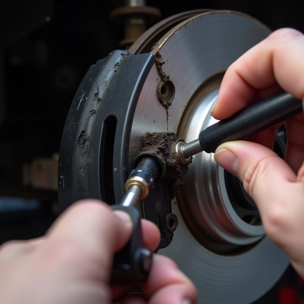 Inspecting Wheel Speed Sensor on Audi A4